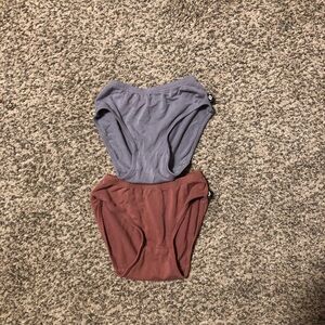 Set of Two toddler girl Underwear in Taro Purple and Mauve